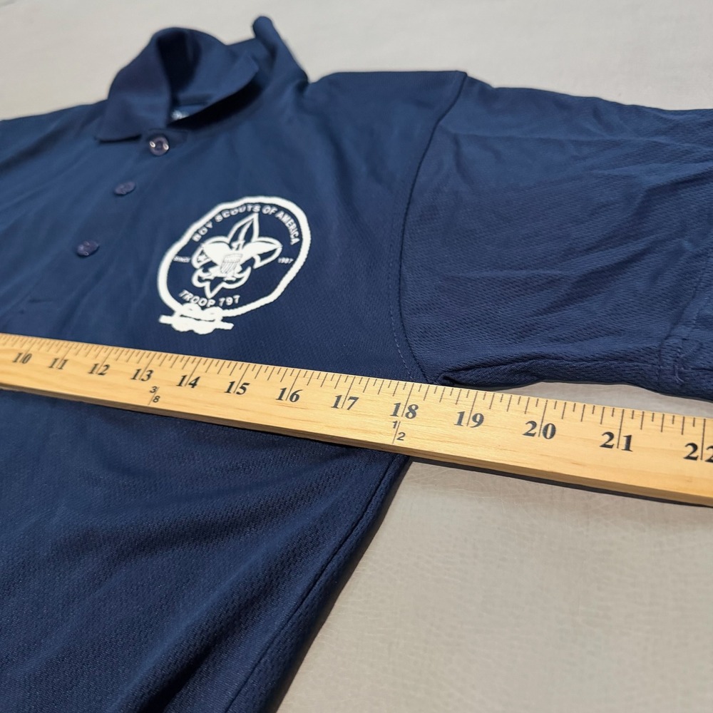 Boy Scouts of America Troop BSA Navy Blue Hike Trek Polo Shirt Men-S-6845 - Picture 5 of 6